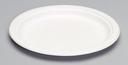 Genpak Natural White Compostable Plate, 10 inch -- 500 per case.