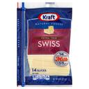 Kraft Deli Fresh Natural Swiss Sliced Cheese, 8 Ounce -- 10 per case.
