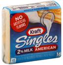 Kraft 2 Percent Milk American Cheese Slice, 10.7 Ounce -- 12 per case