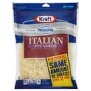 Kraft Zip Pak Shredded Italian Five Cheese, 8 Ounce -- 12 per case.