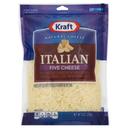 Kraft Zip Pak Natural Shredded Italian Five Cheese, 8 Ounce -- 12 per case.