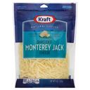 Kraft Zip Pak Natural Shredded Monterey Jack Cheese, 8 Ounce -- 12 per case.