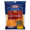 Kraft Natural Shredded Sharp Cheddar Cheese, 8 Ounce -- 12 per case.