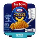 Kraft Original Spirals Macaroni and Cheese Easy Microwavable Big Bowl Dinner, 3.5 Ounce -- 6 per case