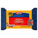 Kraft Natural Medium Cheddar Chunk Cheese, 16 Ounce -- 12 per case.