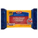 Kraft Natural Extra Sharp Cheddar Chunk Cheese, 16 Ounce -- 12 per case.