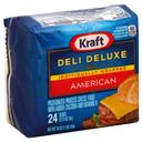 Kraft Deli Deluxe American Sliced Cheese, 16 Ounce -- 12 per case.
