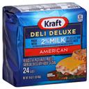 Kraft American Deli Deluxe 2 Percent Processed Cheese Slices, 1 Pound -- 12 per case.