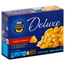 Kraft Deluxe Sharp Cheddar Macaroni and Cheese Dinner, 14 Ounce -- 12 per case.