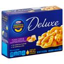 Kraft Deluxe Macaroni and Cheese Four Cheese Sauce, 14 Ounce -- 12 per case.