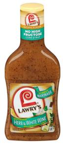 Lawrys Mediterranean Herb and White Wine Marinade, 12 Fluid Ounce -- 6 per case