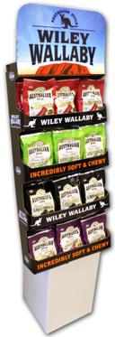 Kennys Wiley Wallaby 4 Flavor Liquorice Candy - Shipper Variety -- 48 per case.
