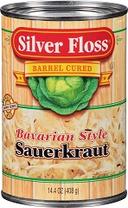 Silver Floss Bavarian Style Sauerkraut, 14.5 Ounce -- 24 per case.