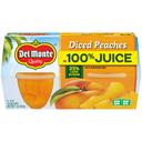 Del Monte Diced Peaches In 100 Percent Juice, 4 ounce -- 24 cups per case
