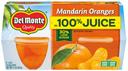 Del Monte Mandarin Oranges in 100 Percent Juice, 4 count per pack -- 6 per case