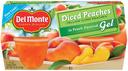 Del Monte Diced Peaches in Peach Flavored Gel, 4 count per pack -- 6 per case
