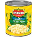 Delmonte Lite Diced Pears In Extra Light Syrup, 105 Ounce Can -- 6 per case.