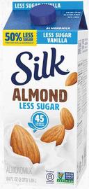 Silk Less Sugar Light Vanilla Almondmilk, 64 Fluid Ounce -- 6 per case