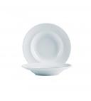 Arcoroc Rondo Extra Strong Porcelain Rim Pasta Soup Bowl, 8 Ounce -- 24 per case.