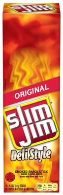 Slim Jim Deli Style Smoked Stick, 32.4 Ounce Box -- 6 per case