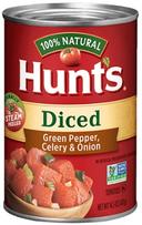 Hunts Diced Tomatoes with Green Pepper Celery and Onion - 14.5 Ounce Can -- 12 cans per case