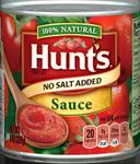 Hunts No Salt Tomato Sauce, 8 Ounce -- 48 per case