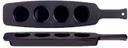 Libbey 96458 Melamine Matte Black 4 Well Flight -- 6 per case.