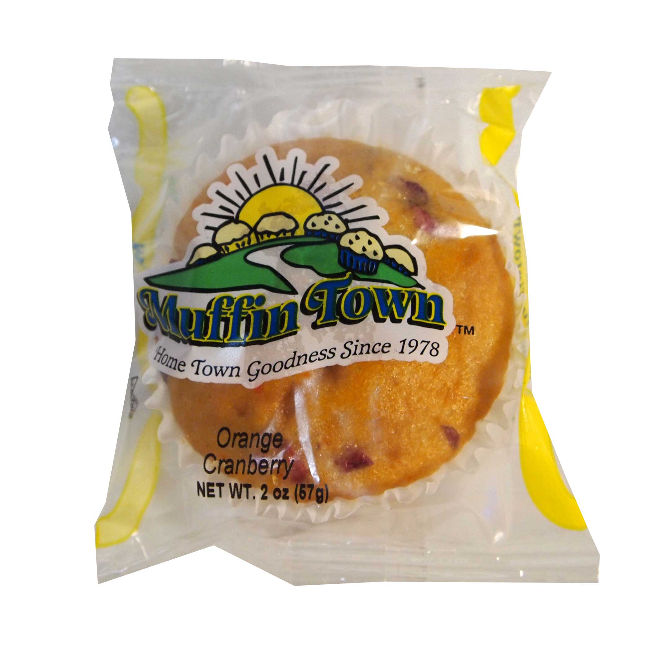 Muffin Town Individually Wrapped Orange Cranberry Muffins, 2 Ounce -- 96 per case.