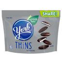 York Thins Dark Chocolate Covered Peppermint Patties - Share Pack, 7.2 Ounce Stand Up Bag -- 8 per case