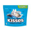 Hersheys Kisses Cookies N Creme Blue Foil Candy - Share Pack, 10 Ounce Stand Up Bag -- 8 per case