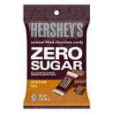 Hersheys Individually Wrapped Zero Sugar Caramel Filled Chocolate Candy, 3 Ounce Peg Bag -- 12 per case