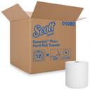 Scott Essential Universal Plus Paper 1-Ply White Hard Roll Towel, 425 Feet  -- 12 rolls per case