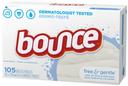 Bounce Free and Gentle Fabric Softener Dryer Sheet - 105 count per pack -- 9 packs per case