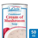 LeGout Cream of Mushroom Condensed Canned Soup, 50 ounce -- 12 per case