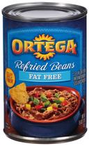 Ortega Fat Free Refried Beans - 16 oz. can, 12 cans per case