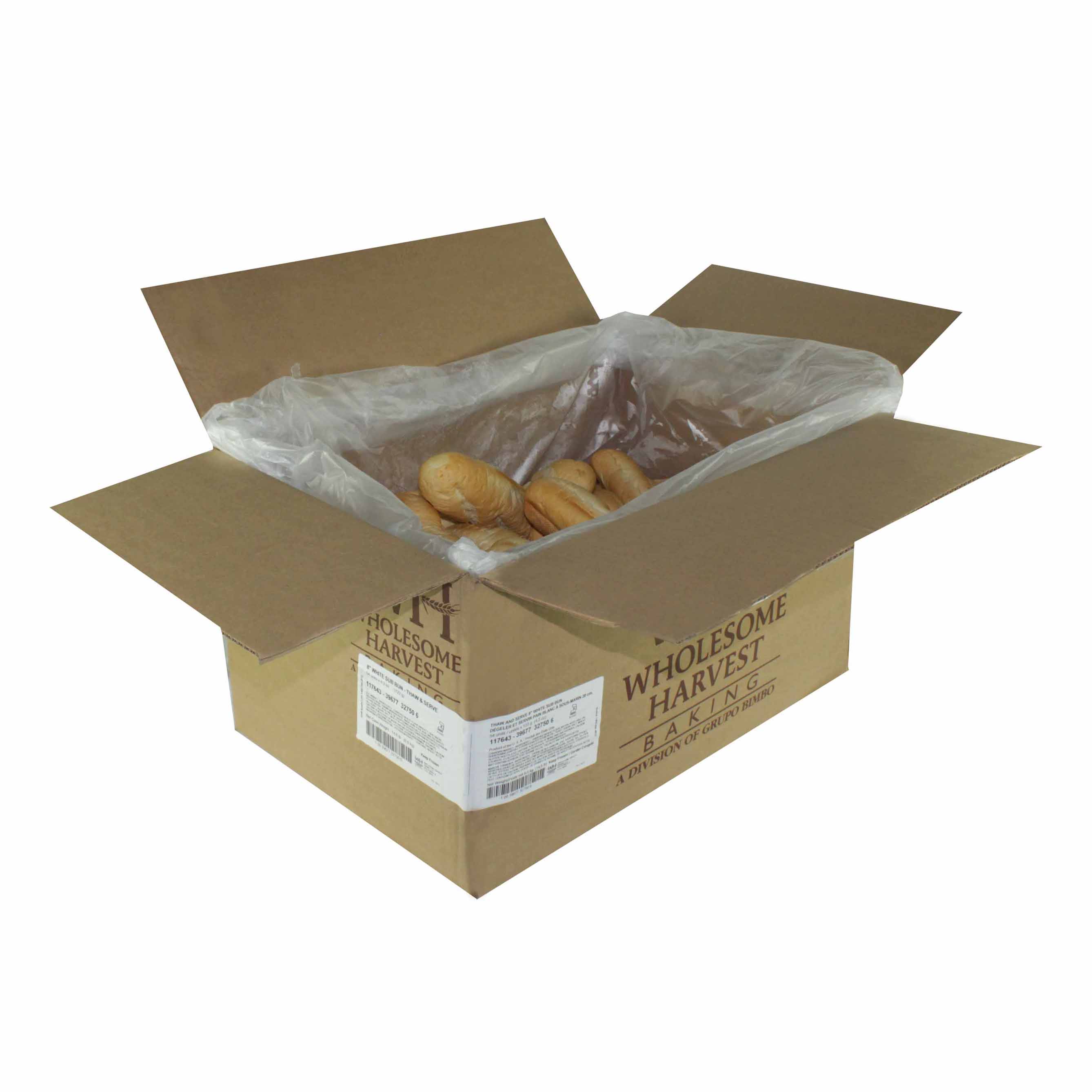Maple Leaf Thaw N Serve White Sub Bun -- 54 per case.