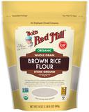 Bobs Red Mill Organic Brown Rice Flour, 24 Ounce Pouch -- 4 per case