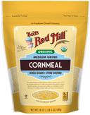 Bobs Red Mill Organic Medium Grind Cornmeal, 24 Ounce Pouch -- 4 per case