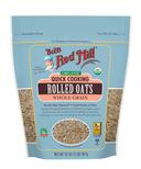 Bobs Red Mill Organic Quick Cooking Rolled Oats, 32 Ounce -- 4 per case.