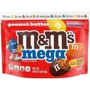 M and Ms Share Size Mega Peanut Butter Chocolate Candy, 8.6 Ounce Stand Up Pouch -- 8 per case