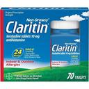 Claritin 24 Hour Non-Drowsy Allergy Relief Tablets, 70 count -- 36 per case