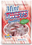 Mint Twists Peppermint Candy, 5 Ounce Peg Bag -- 12 per case