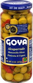 Goya Alcaparrado Manzanilla Olives, Pimientos, and Capers,  8 Ounce -- 24 per case
