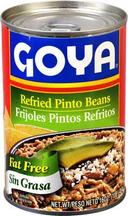 Goya Fat Free Refried Pinto Beans, 16 Ounce -- 12 per case.