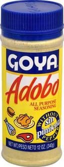 Goya Adobo Seasoning without Pepper - 12 oz. jar, 24 per case