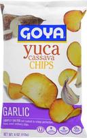 Goya Garlic Cassava Chips, 4 Ounce -- 12 per case.