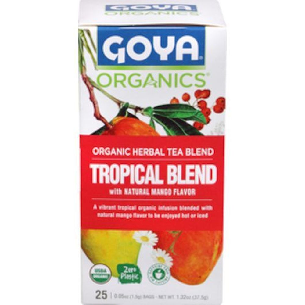 Goya Tropical Organic Herbal Tea Blend with Natural Mango Flavor, 1.32 Ounce -- 12 per case