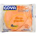 Goya Discos Large Yellow Pastry Dough for Empandada, 20 Ounce -- 24 per case.