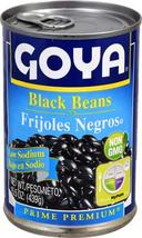 Goya Low Sodium Black Beans - 15.5 oz. can, 24 cans per case