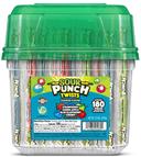 Sour Punch Twists 4 Flavor Individually Wrapped Candy, 62.4 Ounce Jar -- 6 per case